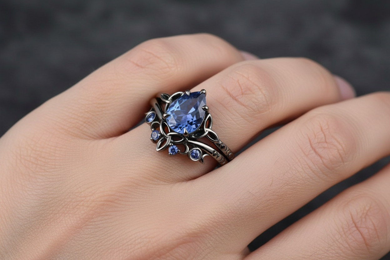 Bague Awen portée sur une main