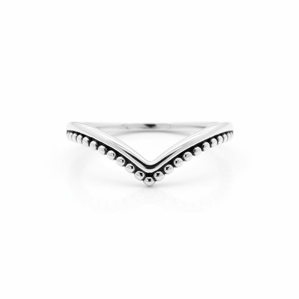 Bague chevron fond blanc