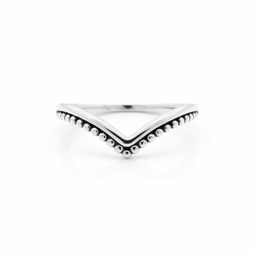 Bague chevron fond blanc