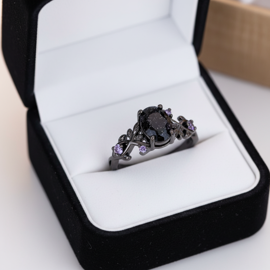 Bague dans écrin