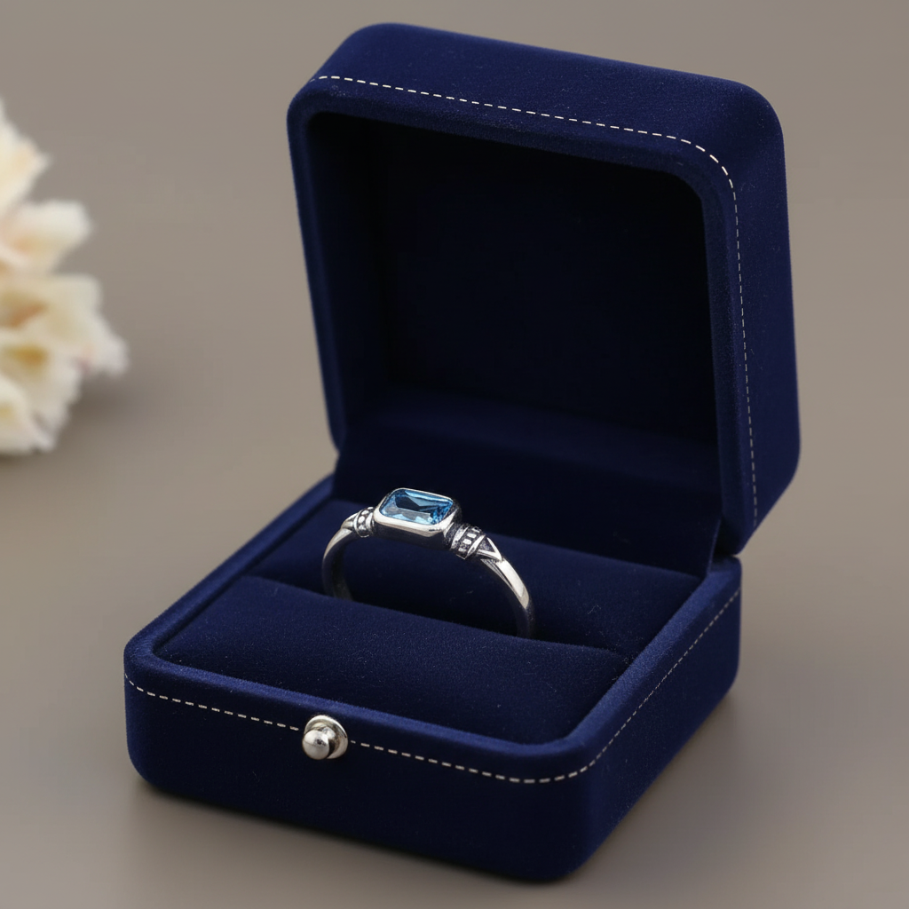 Bague dans un écrin