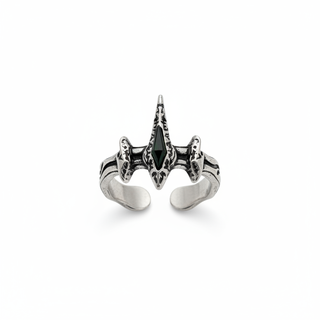 Bague dragon fond blanc