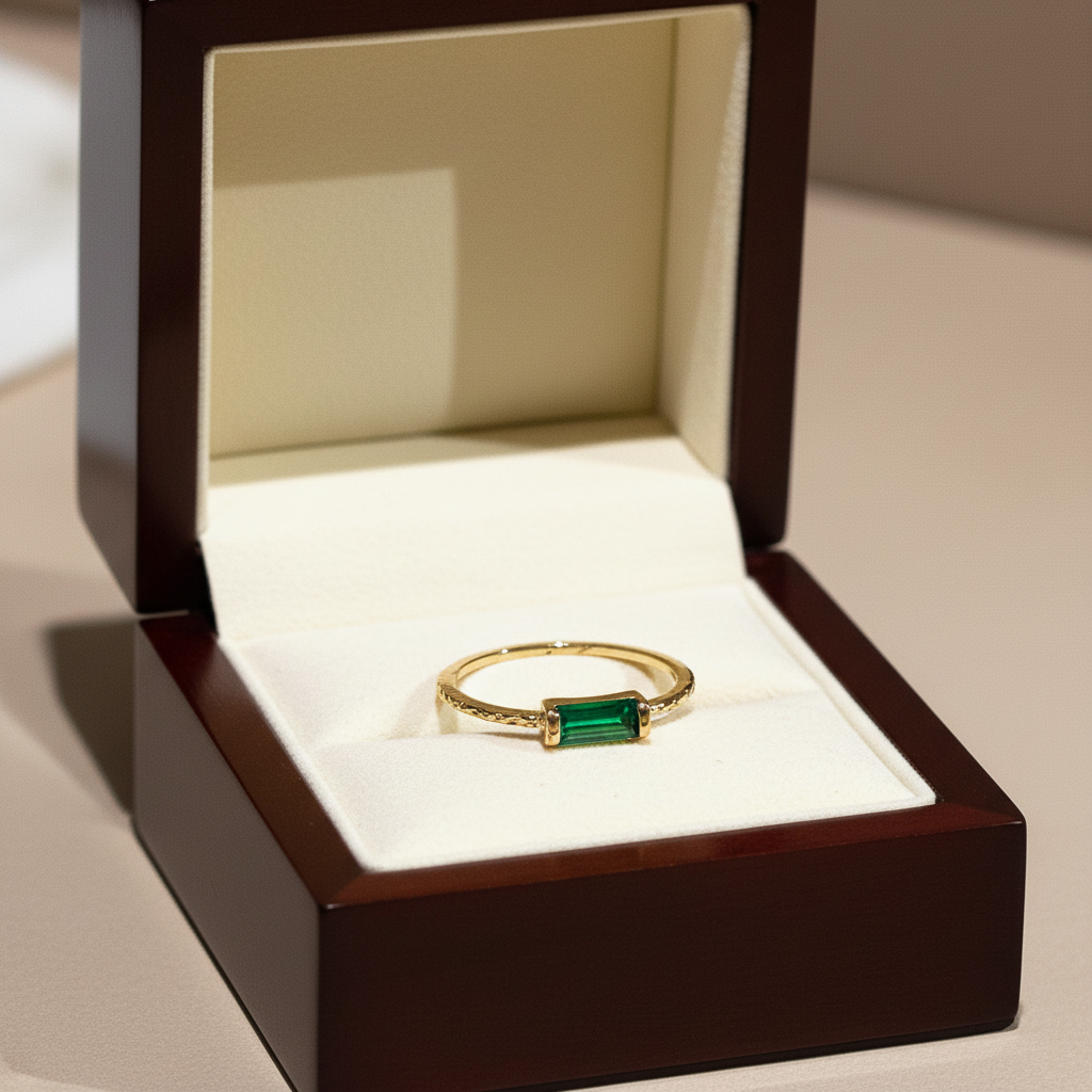 Bague Edge dans un écrin