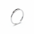 Bague Moonrise argentée – vue 3/4 zoomée