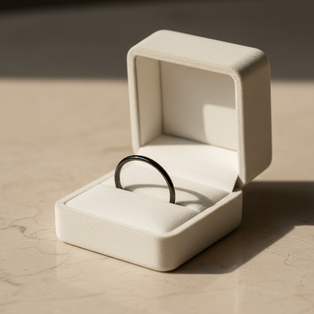 Bague Onyx – écrin blanc