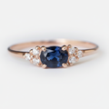 Bague Sérène - pierre bleu marine - fond blanc