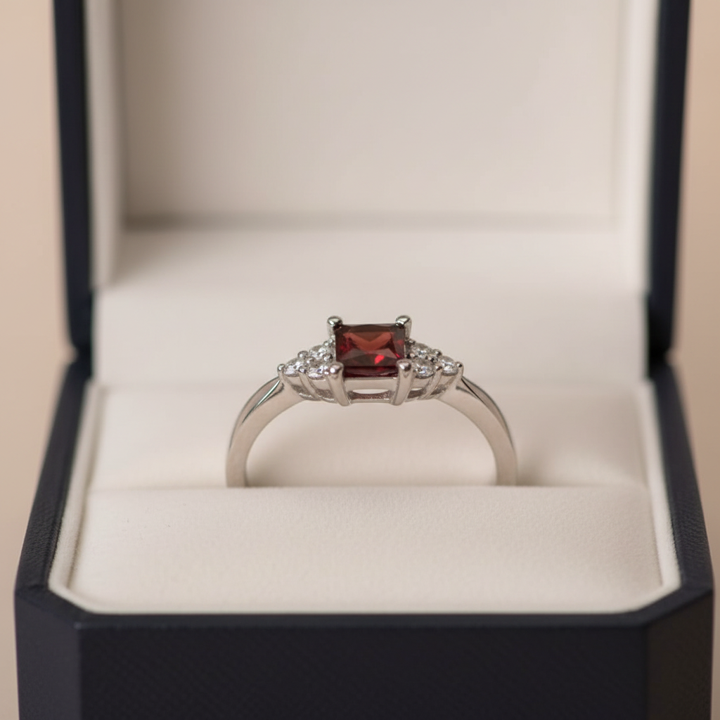 Bague Squara dans un écrin