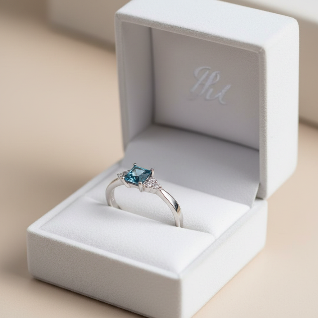 Squara turquoise - écrin