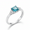 Squara turquoise - fond blanc